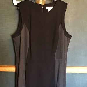 Black/gray CJ Banks plus size dress bnwt stylish and sliming 24W